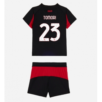 Billige Fotballdrakt AC Milan Fikayo Tomori #23 Replika Hjemmedraktsett Barn 2025-26 Kortermet (med bukser)